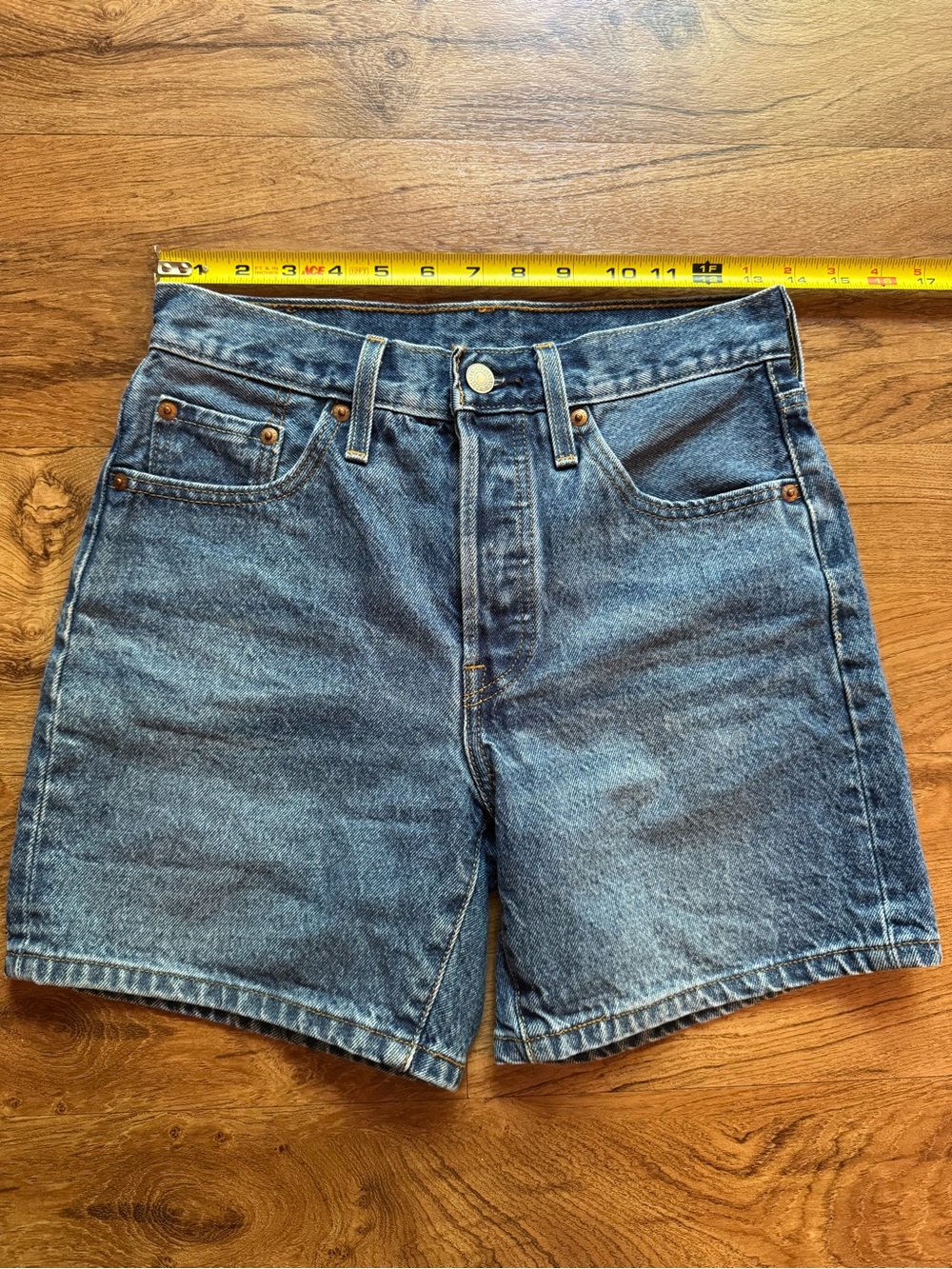 Levi's Mid-Wash Blue Denim Shorts